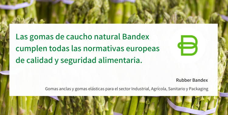 Imagen de Las gomas de caucho natural Bandex cumplen todas las normativas europeas de calidad y seguridad alimentaria